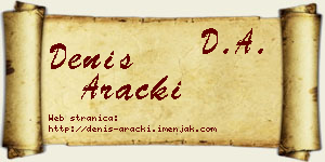 Denis Aracki vizit kartica